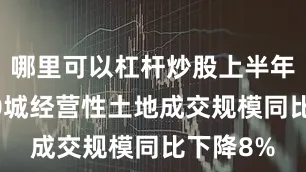 哪里可以杠杆炒股上半年全国300城经营性土地成交规模同比下降8%